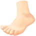 Facebook上的脚：浅肤色emoji表情