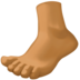 Facebook上的脚：中黑肤色emoji表情