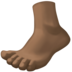 Facebook上的脚：深色肤色emoji表情