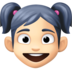 Facebook上的女孩：浅肤色emoji表情