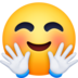 Facebook上的紧抱的脸emoji表情