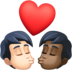 Facebook上的亲吻: 成人成人较浅肤色较深肤色emoji表情