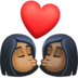 Facebook上的亲吻: 女人女人中等-深肤色较深肤色emoji表情
