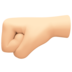 Facebook上的左拳：浅肤色emoji表情