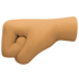 Facebook上的左拳：中等肤色emoji表情