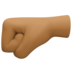 Facebook上的左拳：中黑肤色emoji表情