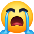 Facebook上的大哭的脸emoji表情
