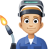 Facebook上的工厂男人：中浅肤色emoji表情