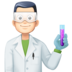 Facebook上的男科学家：浅肤色emoji表情