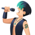 Facebook上的男歌手：浅肤色emoji表情