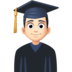 Facebook上的男学生：浅肤色emoji表情