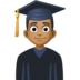 Facebook上的男学生：中黑肤色emoji表情