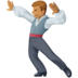 Facebook上的男子舞蹈：中等肤色emoji表情