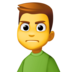 Facebook上的男人皱眉emoji表情