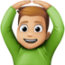 Facebook上的做“好”手势的男人：中等浅肤色emoji表情