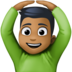 Facebook上的做“好”手势的男人：中黑肤色emoji表情