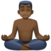 Facebook上的打坐的男人：肤色暗淡emoji表情