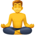 Facebook上的打坐的男人emoji表情