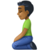 Facebook上的跪男：中黑肤色emoji表情