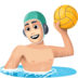 Facebook上的男子水球：浅肤色emoji表情