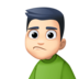 Facebook上的男人撅嘴：浅肤色emoji表情