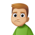 Facebook上的男士撅嘴：中等浅肤色emoji表情
