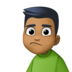 Facebook上的男士撅嘴：中黑肤色emoji表情