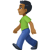 Facebook上的行走的男人：中黑肤色emoji表情