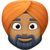 Facebook上的戴头巾的人：中等深色肤色emoji表情