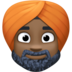 Facebook上的戴头巾的人：深色肤色emoji表情