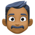 Facebook上的男：中黑肤色emoji表情