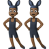 Facebook上的有兔子耳朵的男人聚会，6型emoji表情