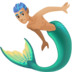 Facebook上的人鱼：中浅肤色emoji表情