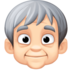 Facebook上的老年人：肤色浅emoji表情