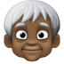 Facebook上的老年人：暗肤色emoji表情