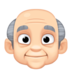 Facebook上的老人：浅肤色emoji表情