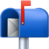 Facebook上的打开带有升起标志的邮箱emoji表情