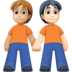 Facebook上的手牵手：中浅肤色，浅肤色emoji表情