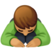 Facebook上的鞠躬：中等肤色emoji表情