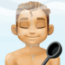 Facebook上的潮湿房间的人：中等肤色emoji表情