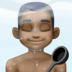 Facebook上的潮湿房间的人：深色肤色emoji表情