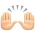 Facebook上的举手：浅肤色emoji表情