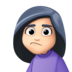 Facebook上的人撅嘴：浅肤色emoji表情