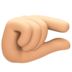 Facebook上的很短、捏住的手：浅肤色emoji表情