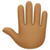 Facebook上的竖起来的手背：中黑肤色emoji表情