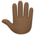 Facebook上的竖起来的手背：深色肤色emoji表情
