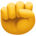 Facebook上的举起的拳头emoji表情