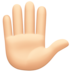Facebook上的举手：浅肤色emoji表情