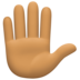 Facebook上的举手：中等肤色emoji表情
