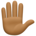 Facebook上的举手：中等深色肤色emoji表情